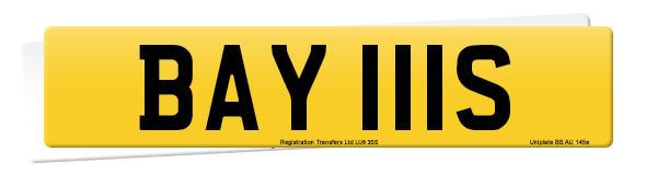 Registration number BAY 111S